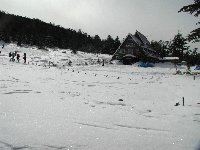 麦草ヒュッテの周辺は緩斜面のゲレンデ状態。